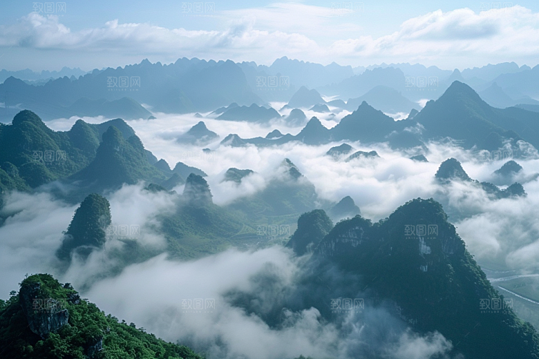 桂林山水广西旅游摄影图