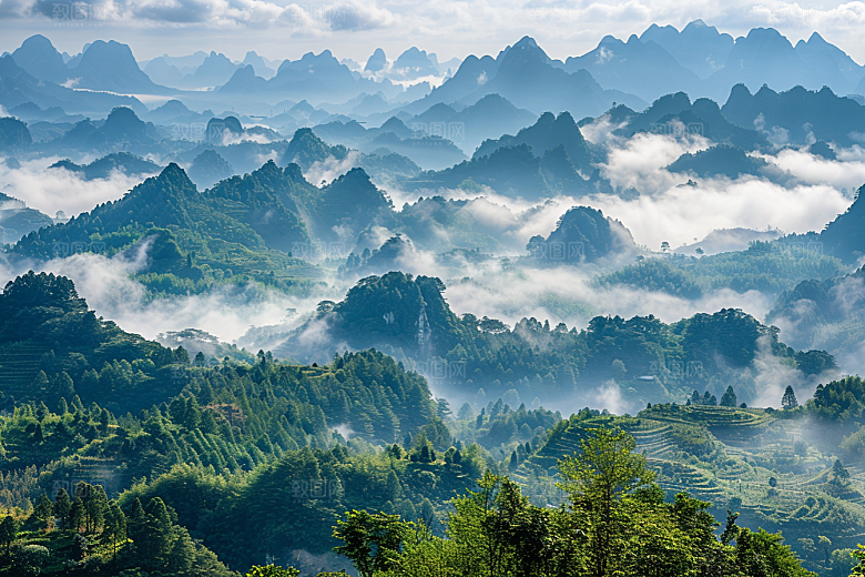 桂林山水旅行风光摄影图