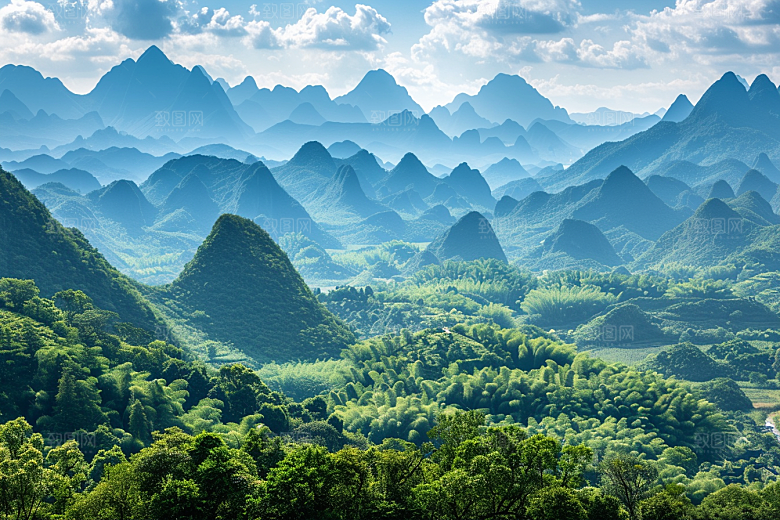 桂林山水阳朔旅游摄影图