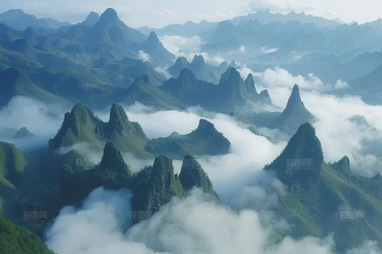 桂林山水旅行广西摄影图