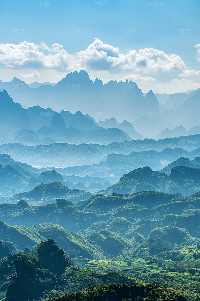 桂林山水大气阳朔摄影图