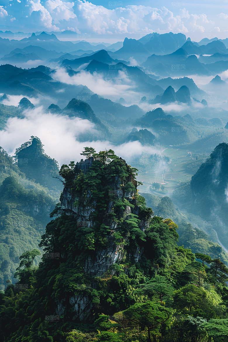 桂林山水广西河流摄影图