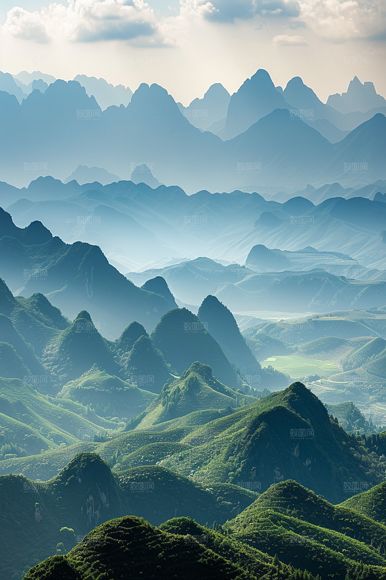 桂林山水漓江山川摄影图