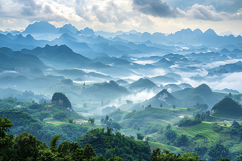 桂林山水旅游山川摄影图