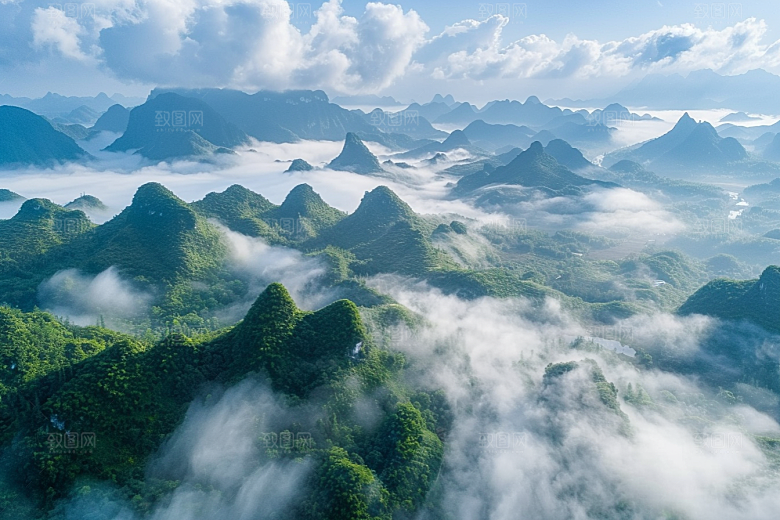 桂林山水漓江高清摄影图