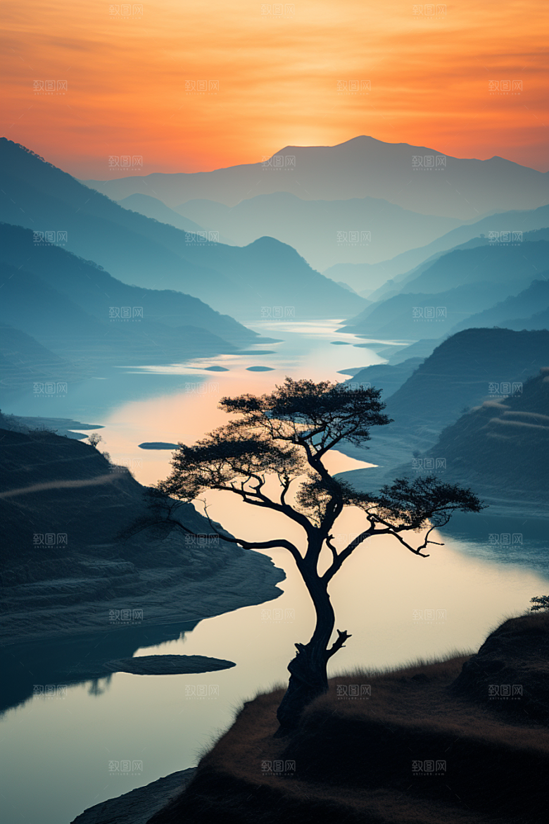 桂林山水阳朔精致摄影图