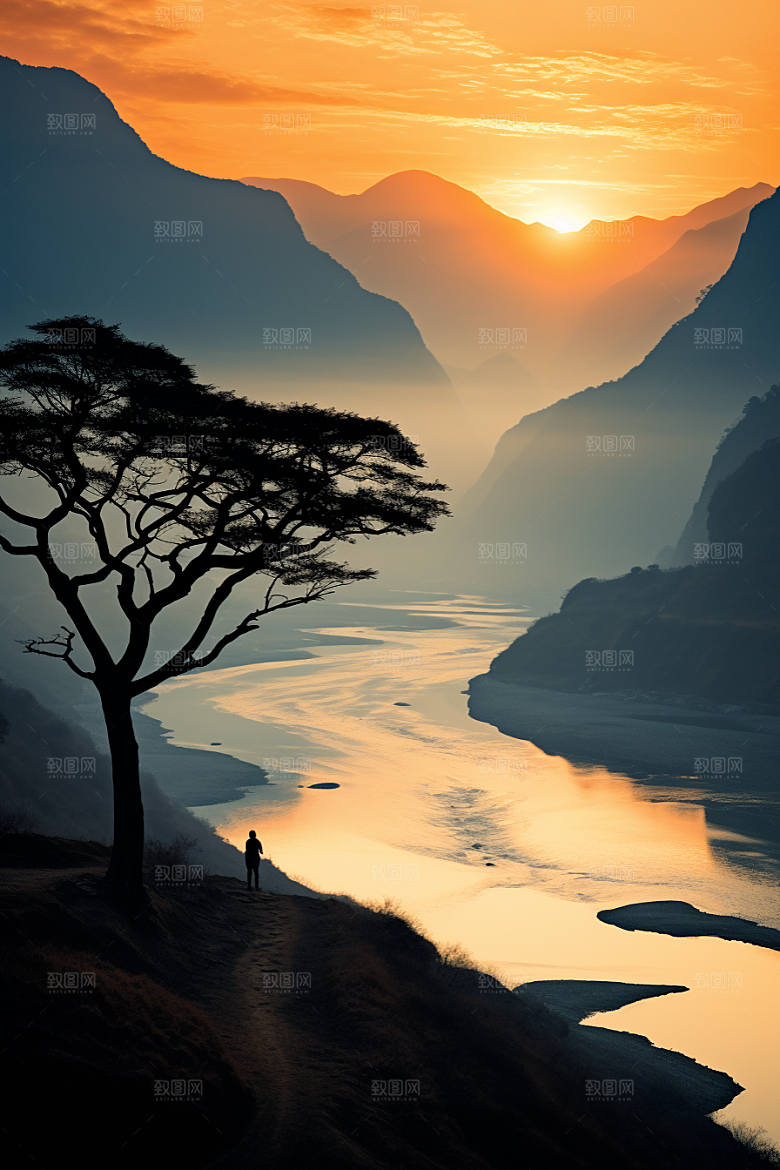 桂林山水广西旅游摄影图
