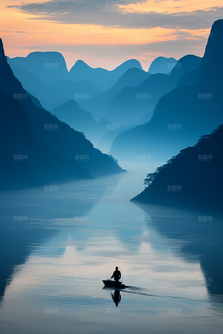 桂林山水漓江旅游摄影图