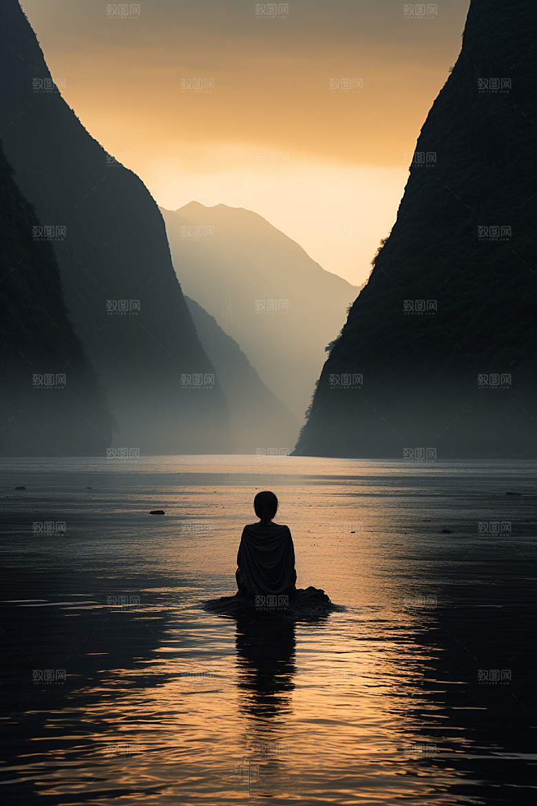 桂林山水河流旅行摄影图