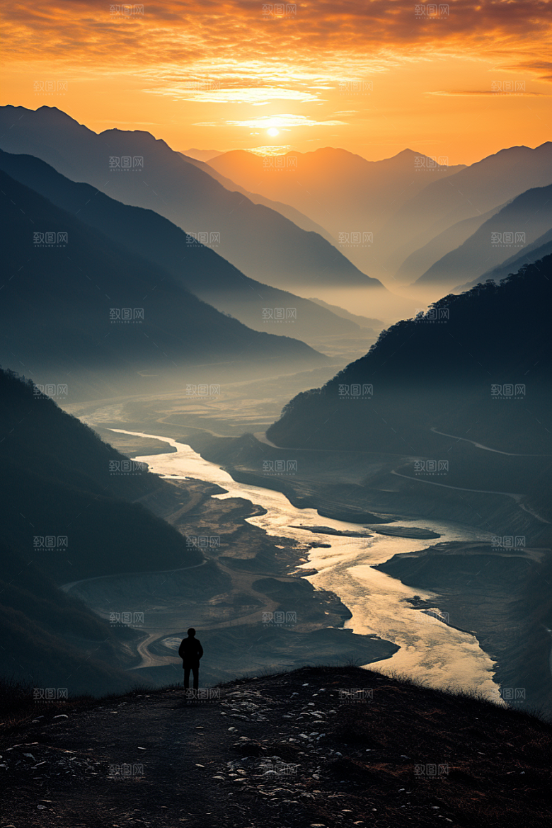 桂林山水精致河流摄影图