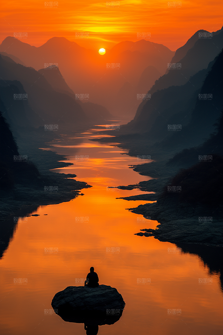 桂林山水漓江高清摄影图