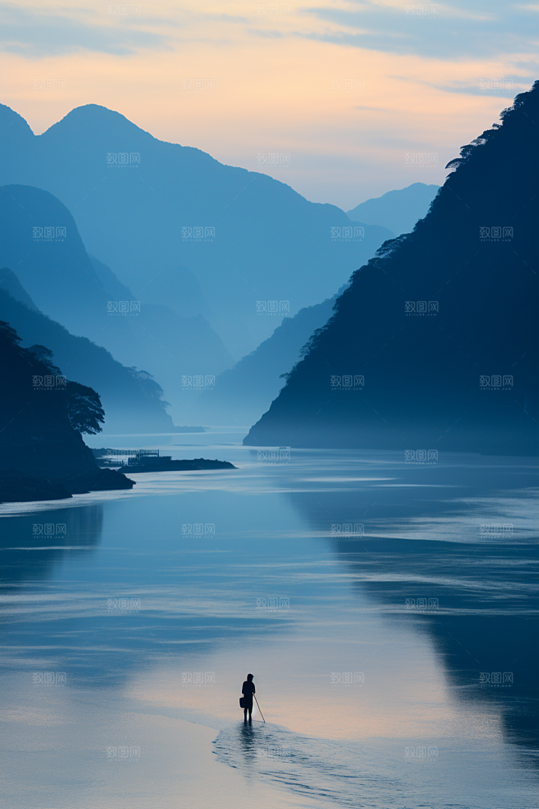 桂林山水山川漓江摄影图