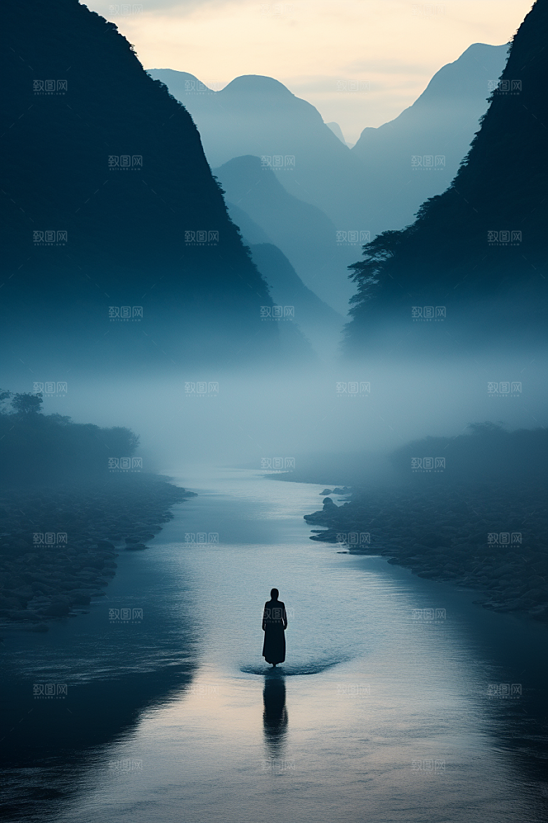 桂林山水山川河流摄影图