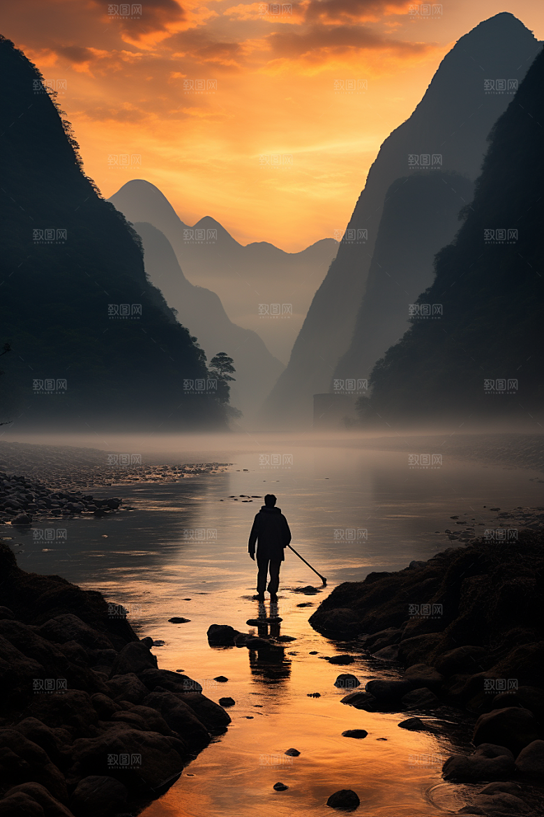桂林山水精致阳朔摄影图