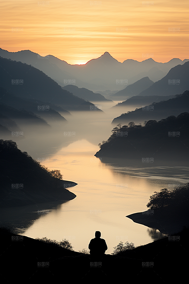 桂林山水旅游大气摄影图