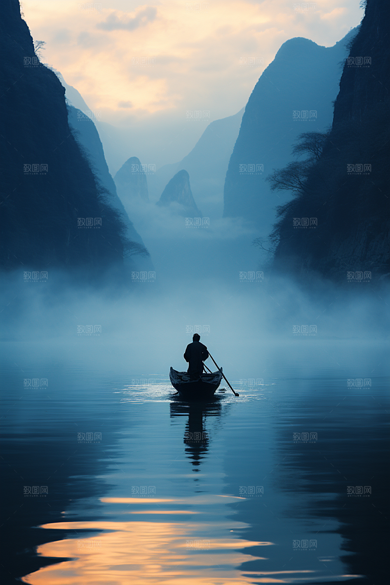 桂林山水漓江唯美摄影图