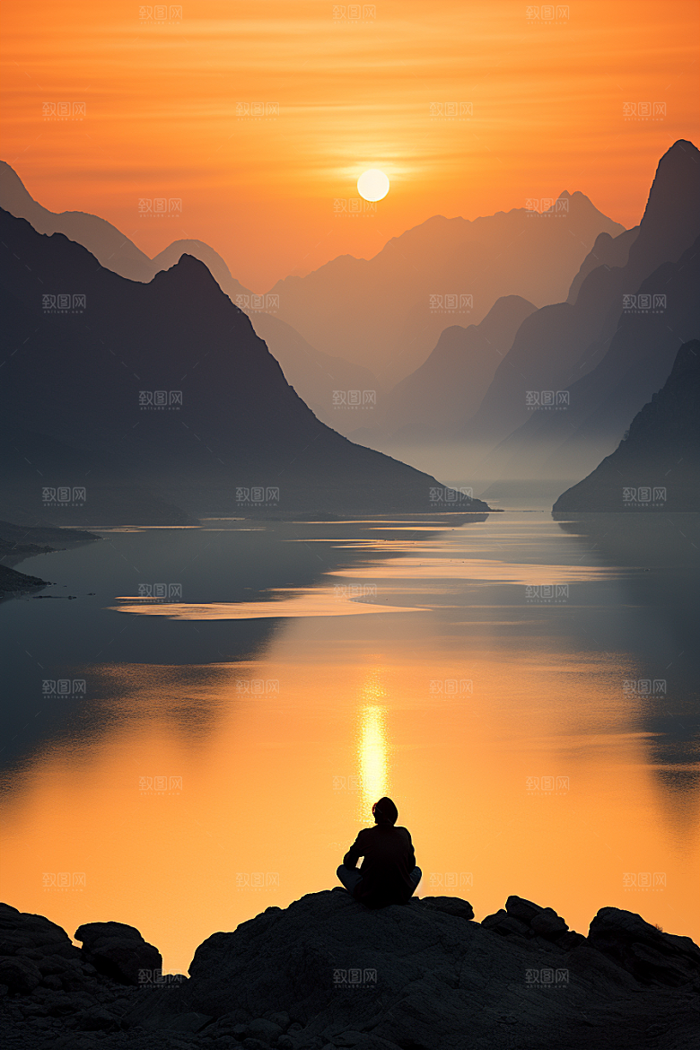 桂林山水旅行喀斯特地貌摄影图