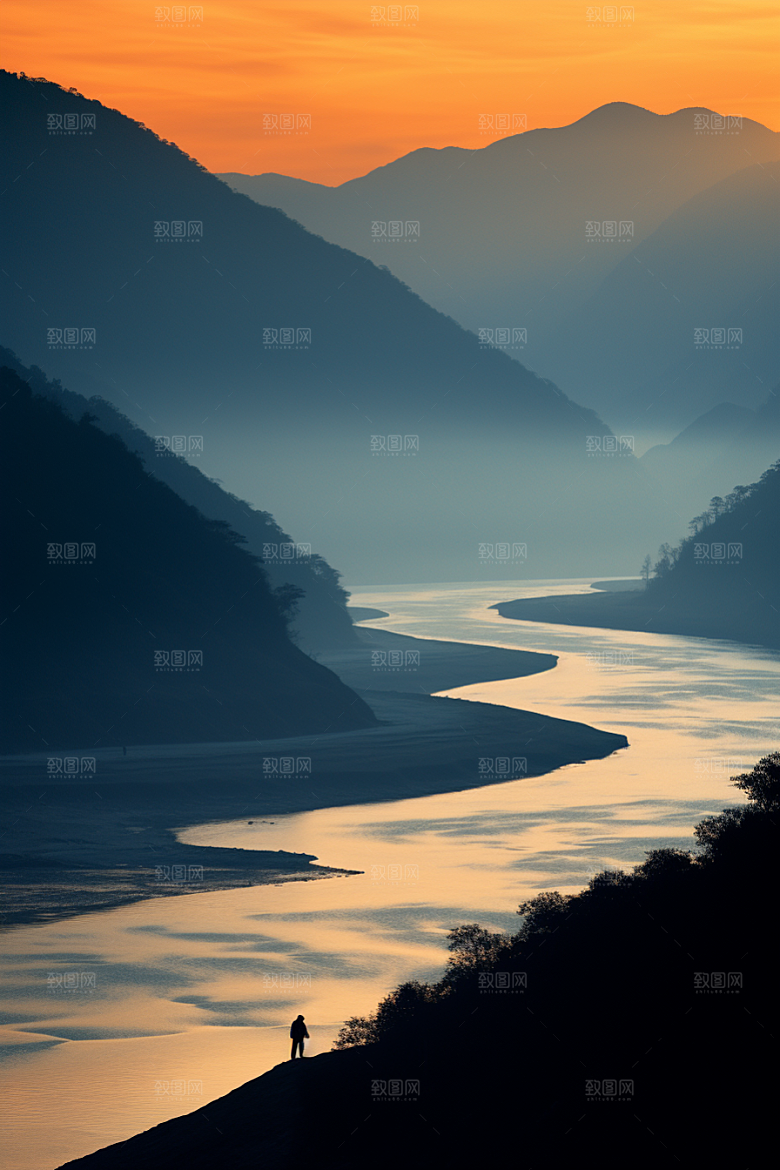 桂林山水阳朔自然摄影图