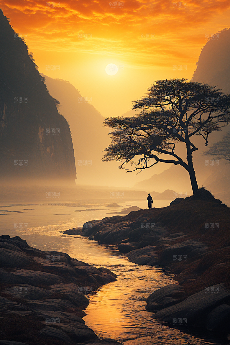 桂林山水旅行风光摄影图