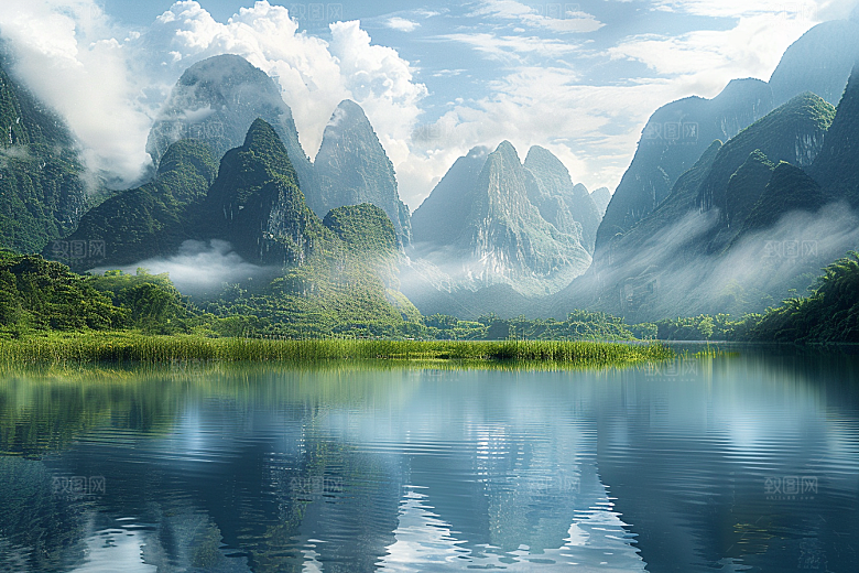桂林山水广西唯美摄影图