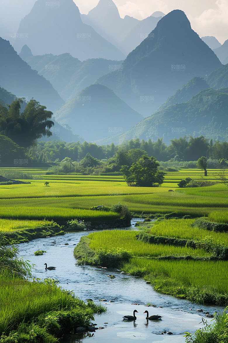 桂林山水漓江旅游摄影图