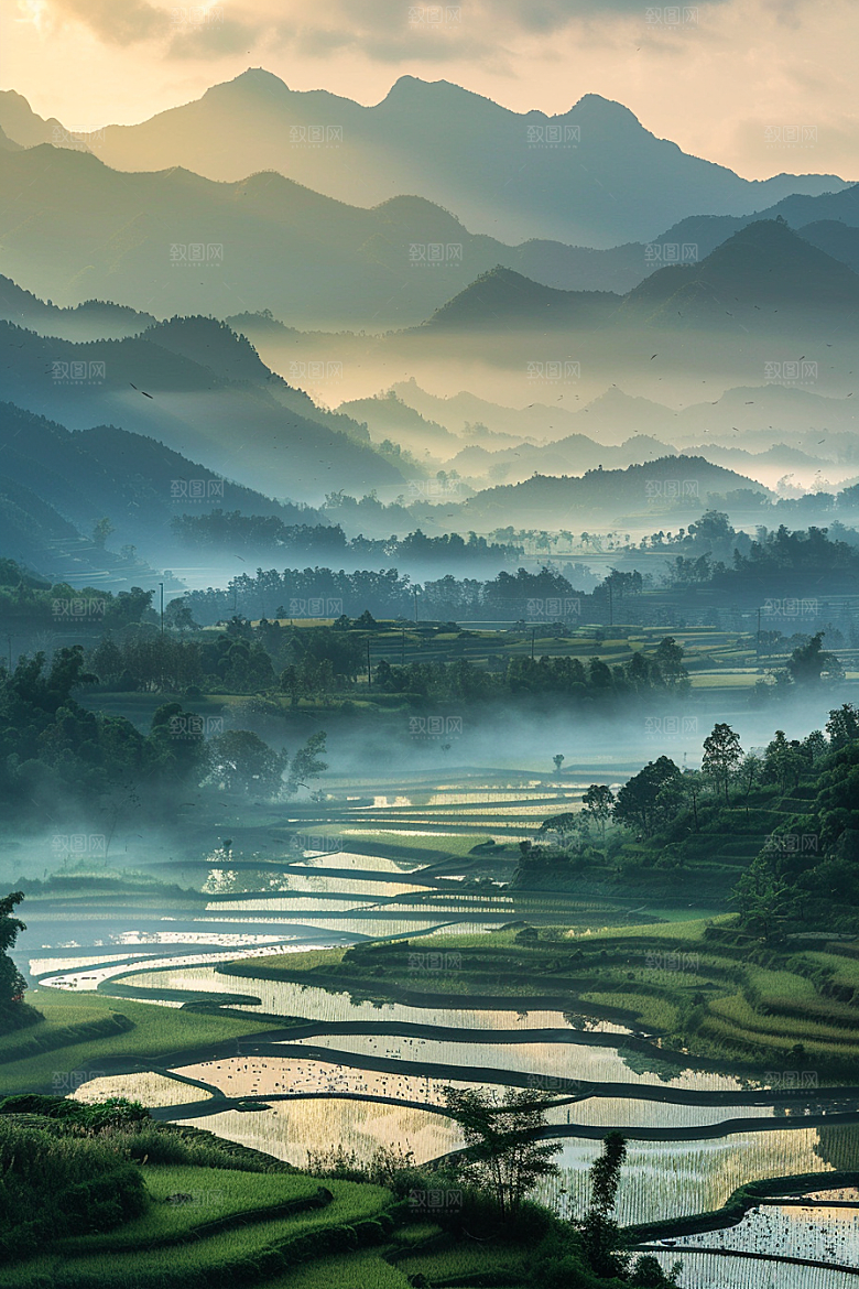 桂林山水喀斯特地貌旅游摄影图