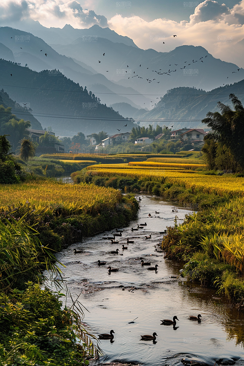 桂林山水旅游阳朔摄影图