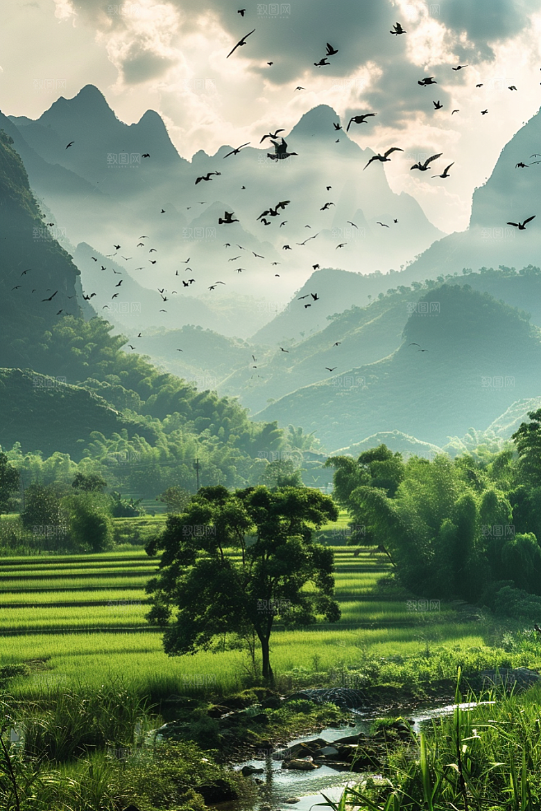 桂林山水高清广西摄影图