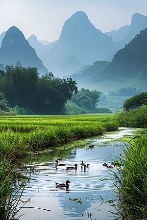桂林山水山川旅游摄影图