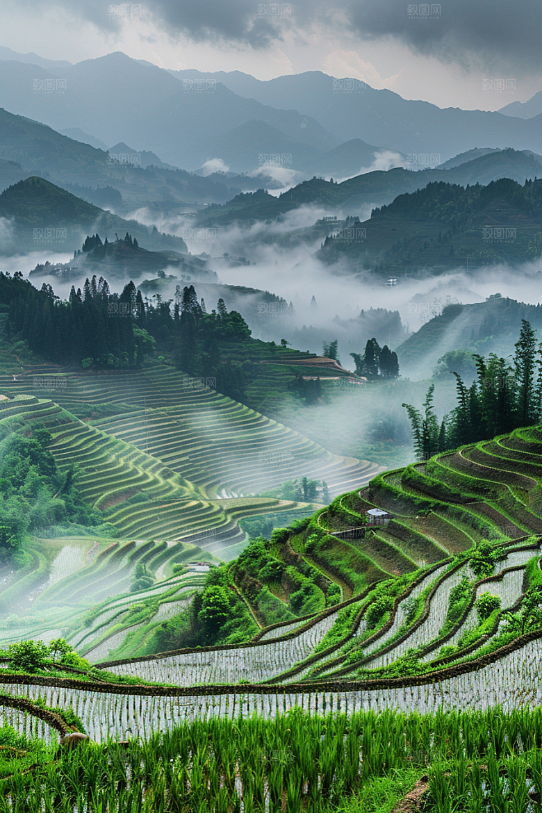 桂林山水阳朔旅行摄影图
