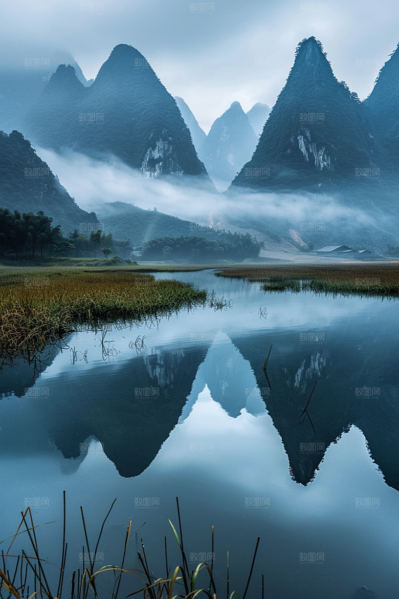 桂林山水旅行风光摄影图