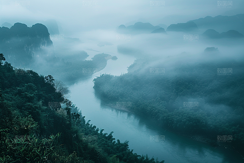 桂林山水旅行唯美摄影图