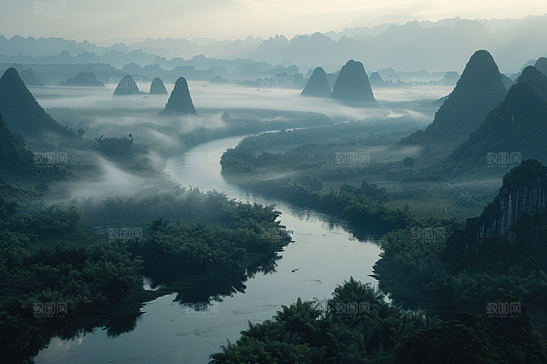 桂林山水旅行自然摄影图