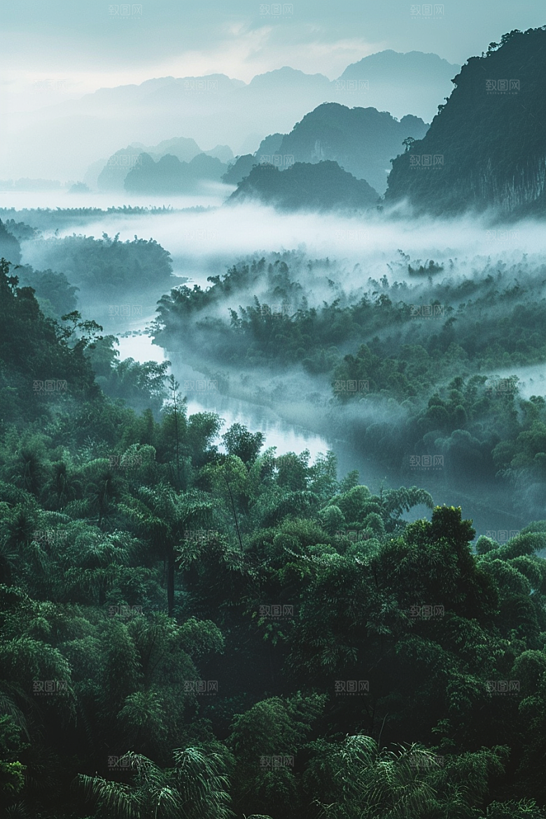 桂林山水精致河流摄影图