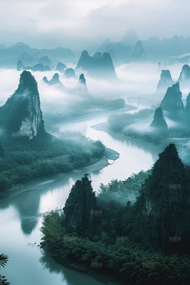 桂林山水精致高清摄影图