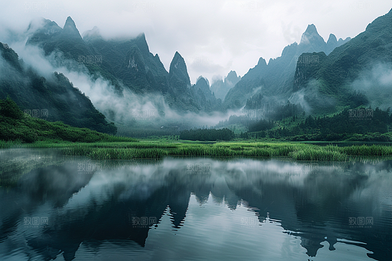 桂林山水旅行风光摄影图