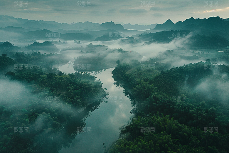 桂林山水旅行喀斯特地貌摄影图