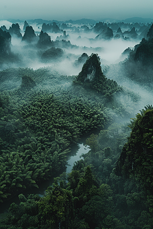 桂林山水高清河流摄影图