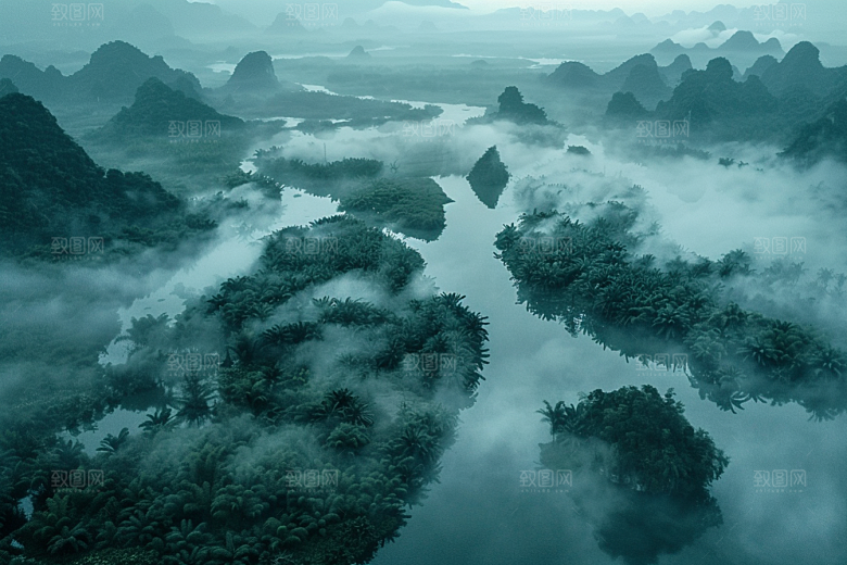 桂林山水广西高清摄影图