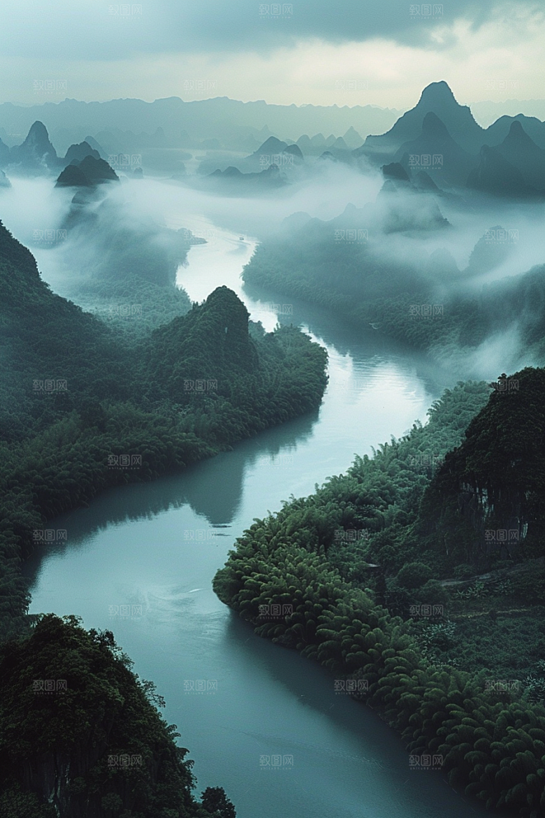 桂林山水精致风光摄影图