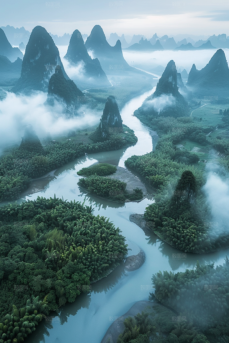 桂林山水自然广西摄影图
