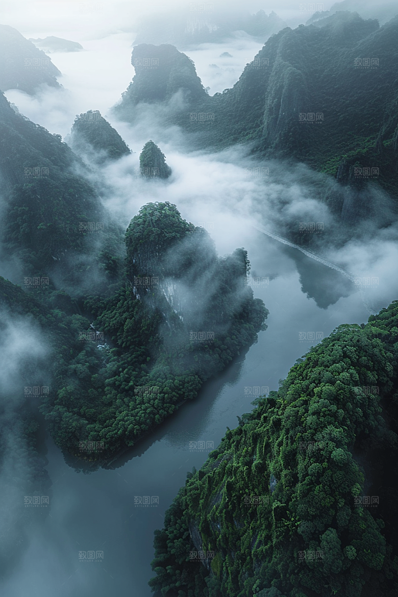 桂林山水阳朔精致摄影图