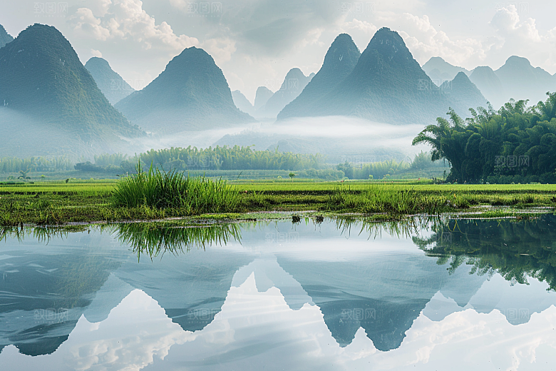 桂林山水广西高清摄影图