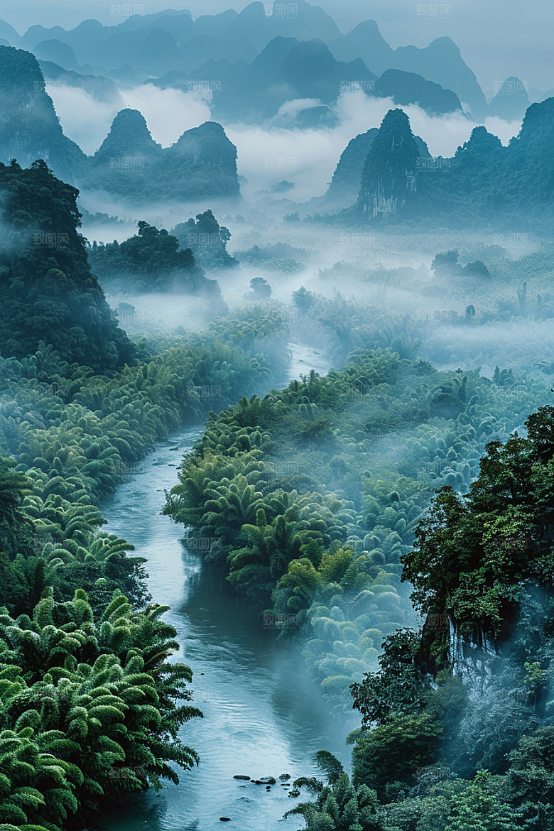 桂林山水高清广西摄影图