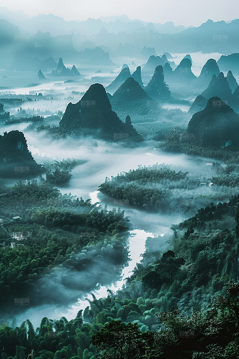 桂林山水风光高清摄影图
