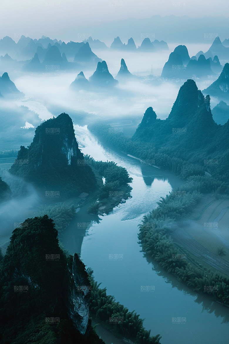 桂林山水旅行风光摄影图