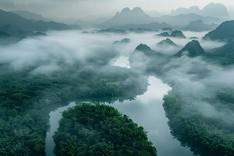 桂林山水旅游山川摄影图