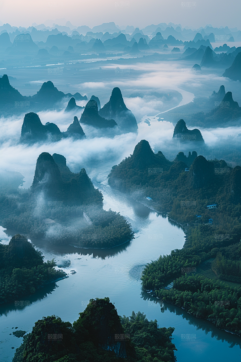 桂林山水旅行自然摄影图