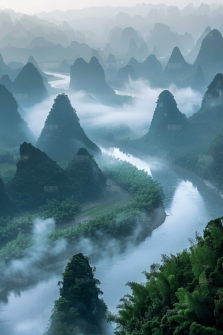 桂林山水旅游山川摄影图
