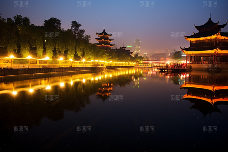 桂林山水河流旅游摄影图
